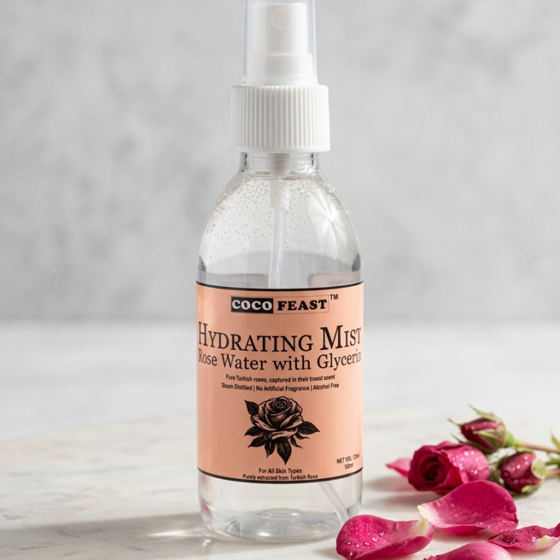 Hydrating Mist - Rose Water with Glycerin (Spray Bottle) 120ml